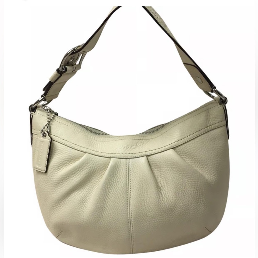 Large Coach pleated hobo bag